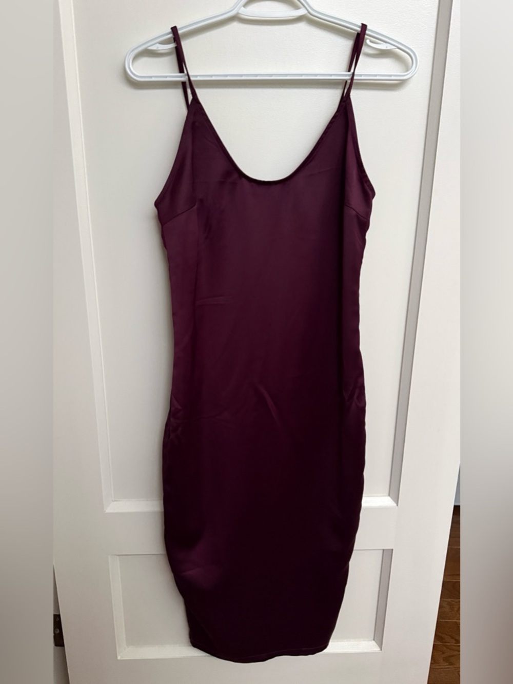 Missguided Plum Slip Midi Dress with Spaghetti Straps